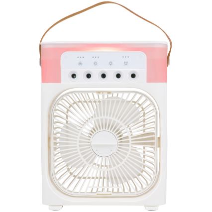 Ventilateur de table LED RGB avec effet de brume 10W/5V
