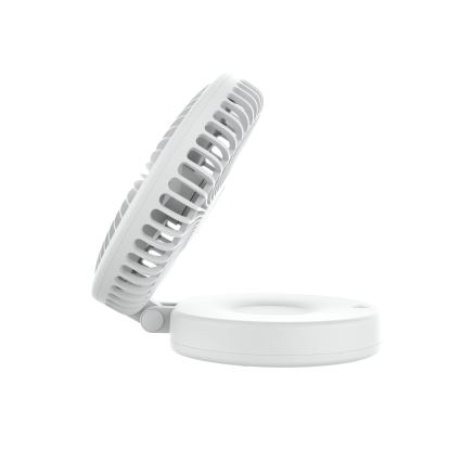 Ventilateur de table rechargeable 10W/5V 2400 mAh blanc