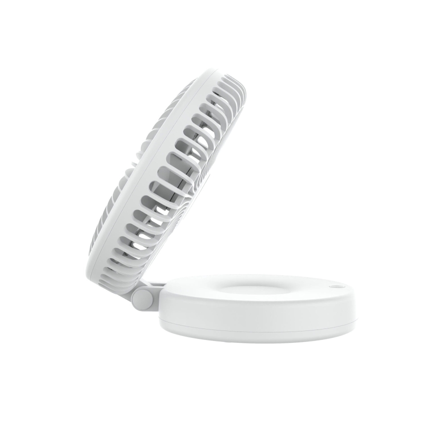 Ventilateur de table rechargeable 10W/5V 2400 mAh blanc