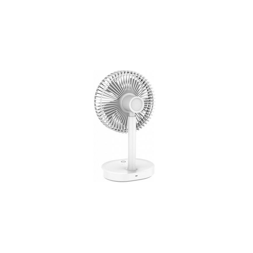 Ventilateur de table rechargeable avec lampe LED 3000mA/3,7V microUSB