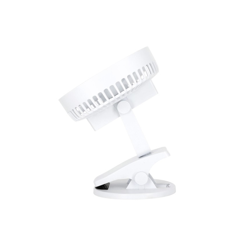 Ventilateur de table rechargeable avec pince VIENTO 6W/5V 2000 mAh blanc