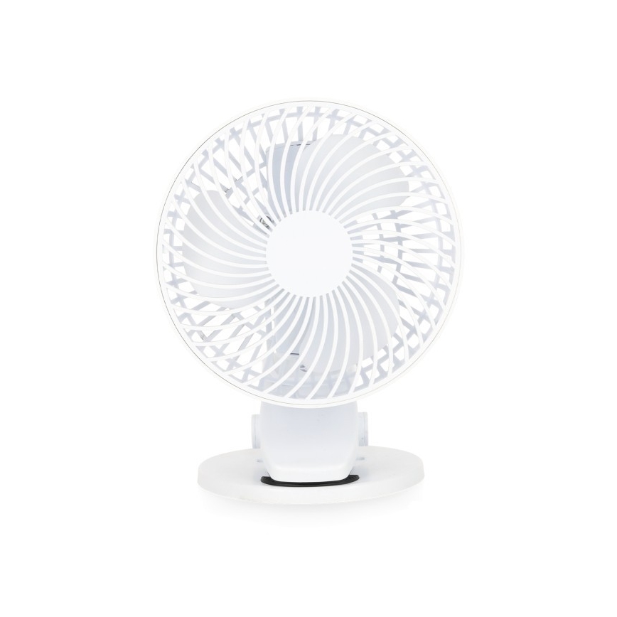 Ventilateur de table rechargeable avec pince VIENTO 6W/5V 2000 mAh blanc
