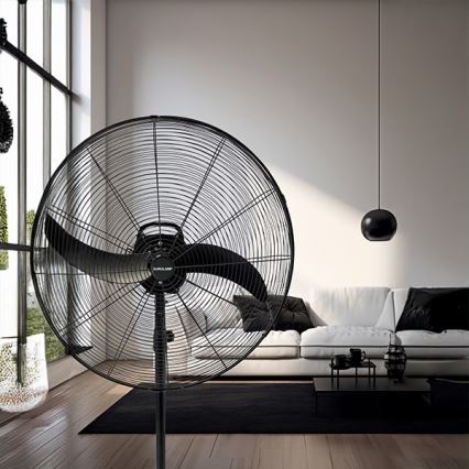 Ventilateur industriel sur pied 115W/230V diam. 66 cm noir
