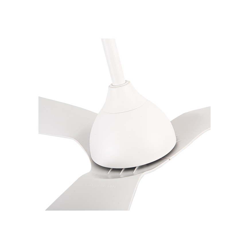 Ventilateur de plafond Ø 132 cm IP44 blanc + télécommande
