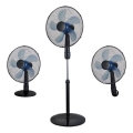 Ventilateur sur pied 3-en-1 50 W/230 V Ø 40 cm noir