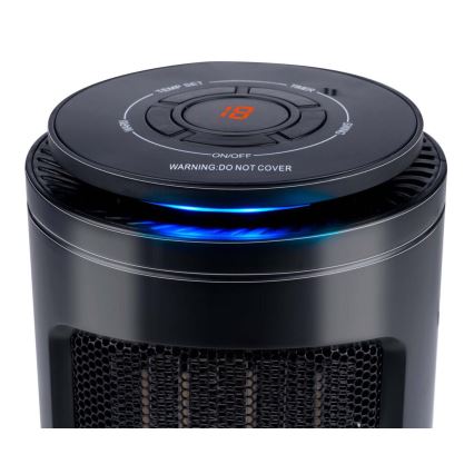 Ventilator mit Heizelement 600/1200W/230V schwarz
