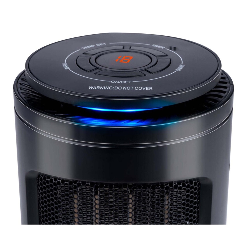 Ventilator mit Heizelement 600/1200W/230V schwarz