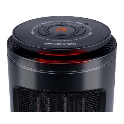 Ventilator mit Heizelement 600/1200W/230V schwarz