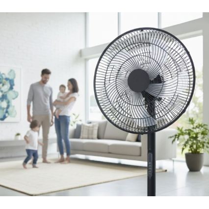 Ventilatore a piantana VIENTO-R 40W/230V nero + telecomando
