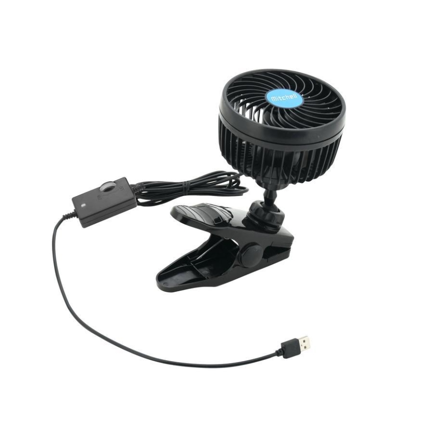 Ventilatore con clip USB 4W/5V nero