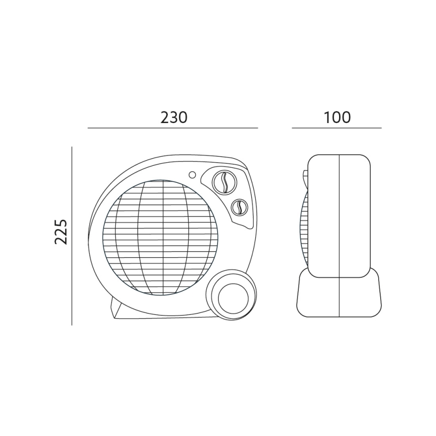 Ventilatore con resistenza ZEFIR 1000/2000W/230V bianco
