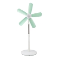 Ventilatore da piantana 15W/230V Ø 50 cm bianco/verde