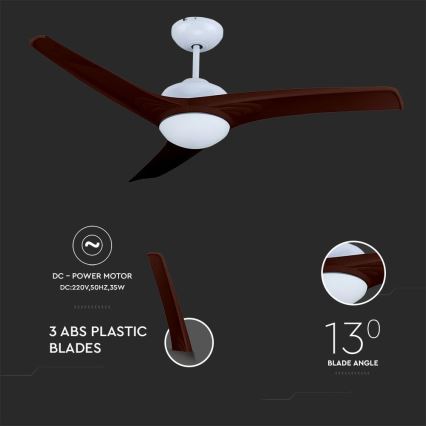 Ventilatore da soffitto LED/15W/230V 3000/4000/6400K + telecomando