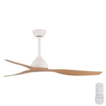 Ventilatore da soffitto diametro 132 cm beige/bianco + telecomando