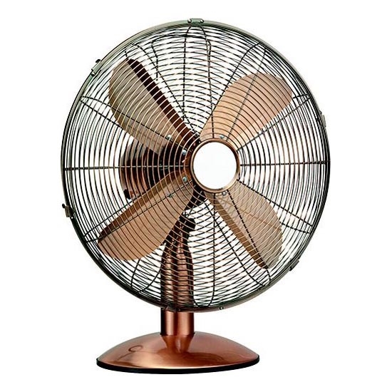 Ventilatore da tavolo 50W/230V diametro 30 cm rame