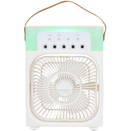 Ventilatore da tavolo LED RGB con effetto nebbia 10W/5V