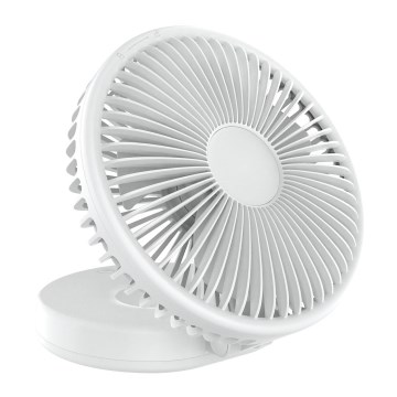 Ventilatore da tavolo ricaricabile 10W/5V 2400 mAh bianco