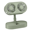 Ventilatore da tavolo ricaricabile 3,7 V 1200 mAh verde