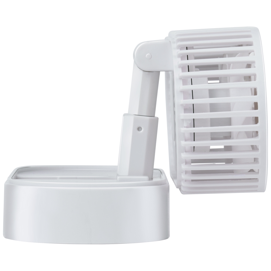 Ventilatore da tavolo ricaricabile 3,7 V, batteria 1200 mAh, bianco