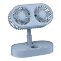 Ventilatore da tavolo ricaricabile 3,7V 1200 mAh blu