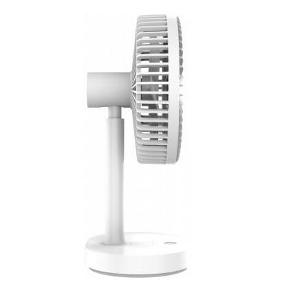 Ventilatore da tavolo ricaricabile 3000mA/3,7V USB 3 livelli di potenza grigio / bianco
