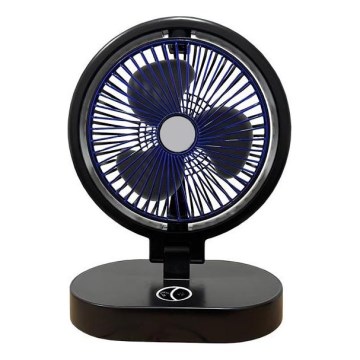 Ventilatore da tavolo ricaricabile 5W/5V 1200 mAh nero