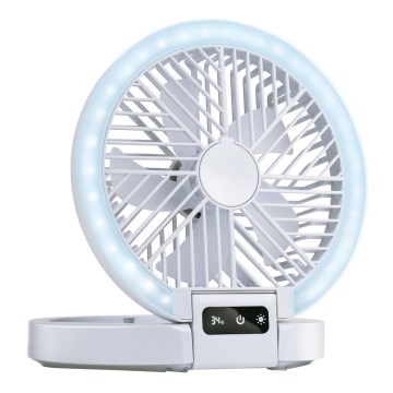 Ventilatore da tavolo ricaricabile a LED 3,7V 1200 mAh