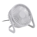 Ventilatore da tavolo USB diametro 15 cm bianco