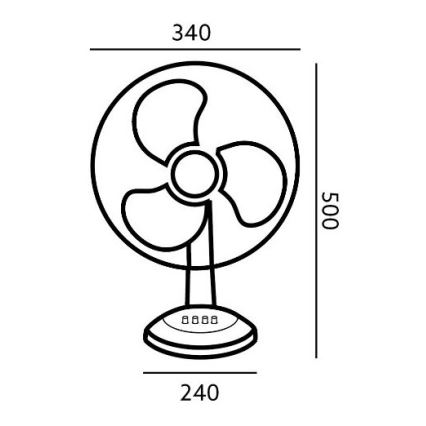 Ventilatore da tavolo VIENTO 40W/230V bianco