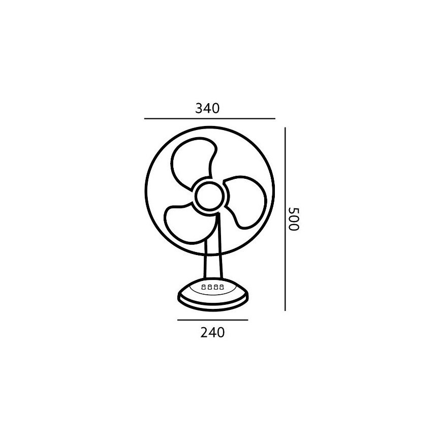 Ventilatore da tavolo VIENTO 40W/230V bianco