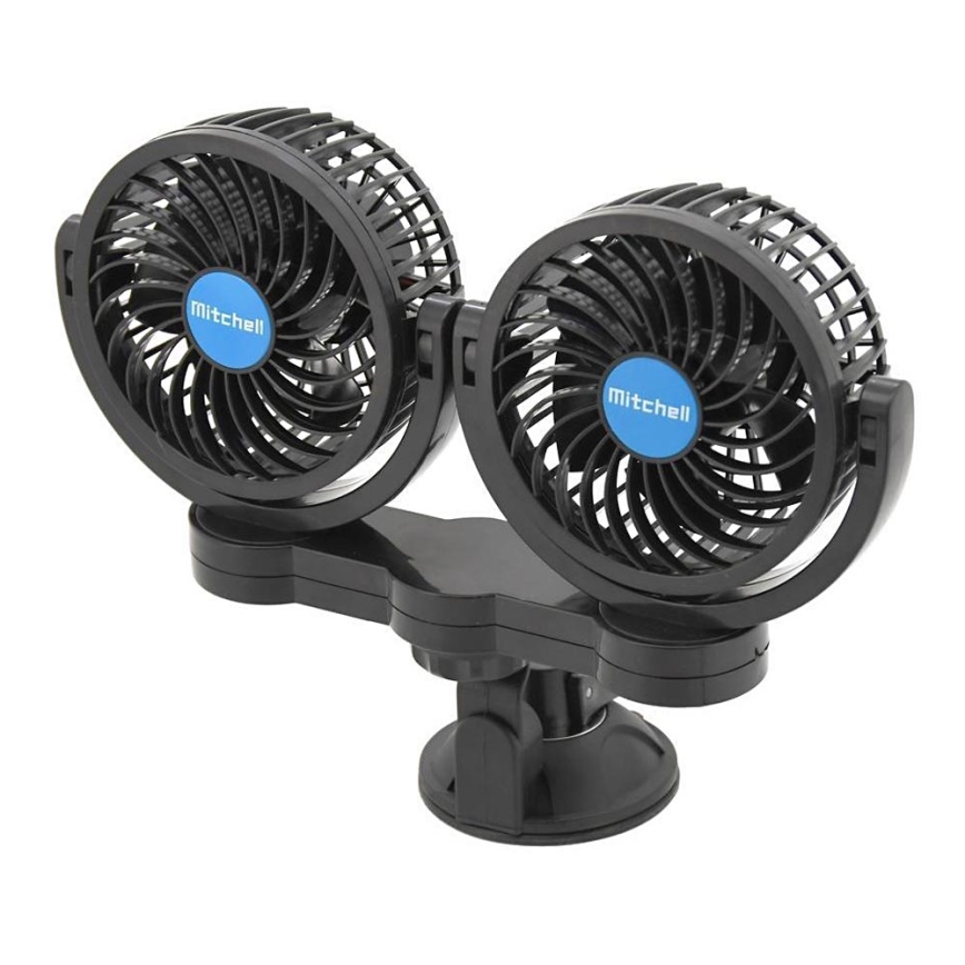 Ventilatore per auto con ventosa 7W/12V nero
