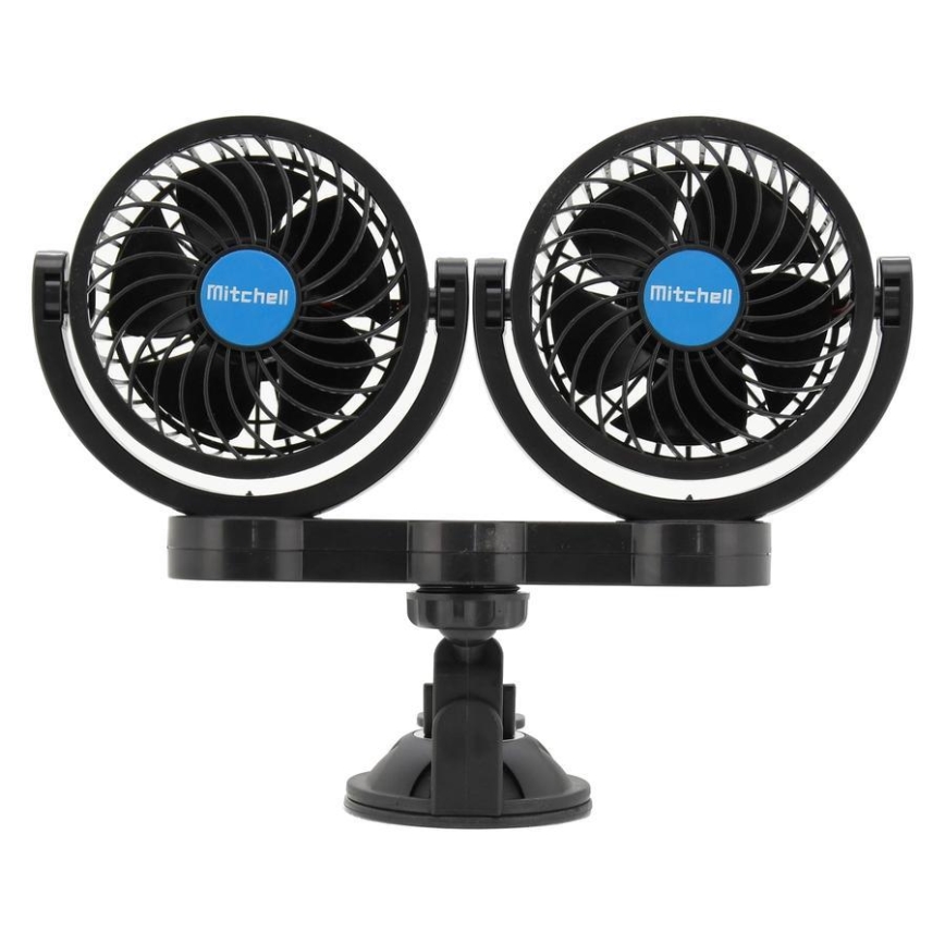 Ventilatore per auto con ventosa 7W/12V nero