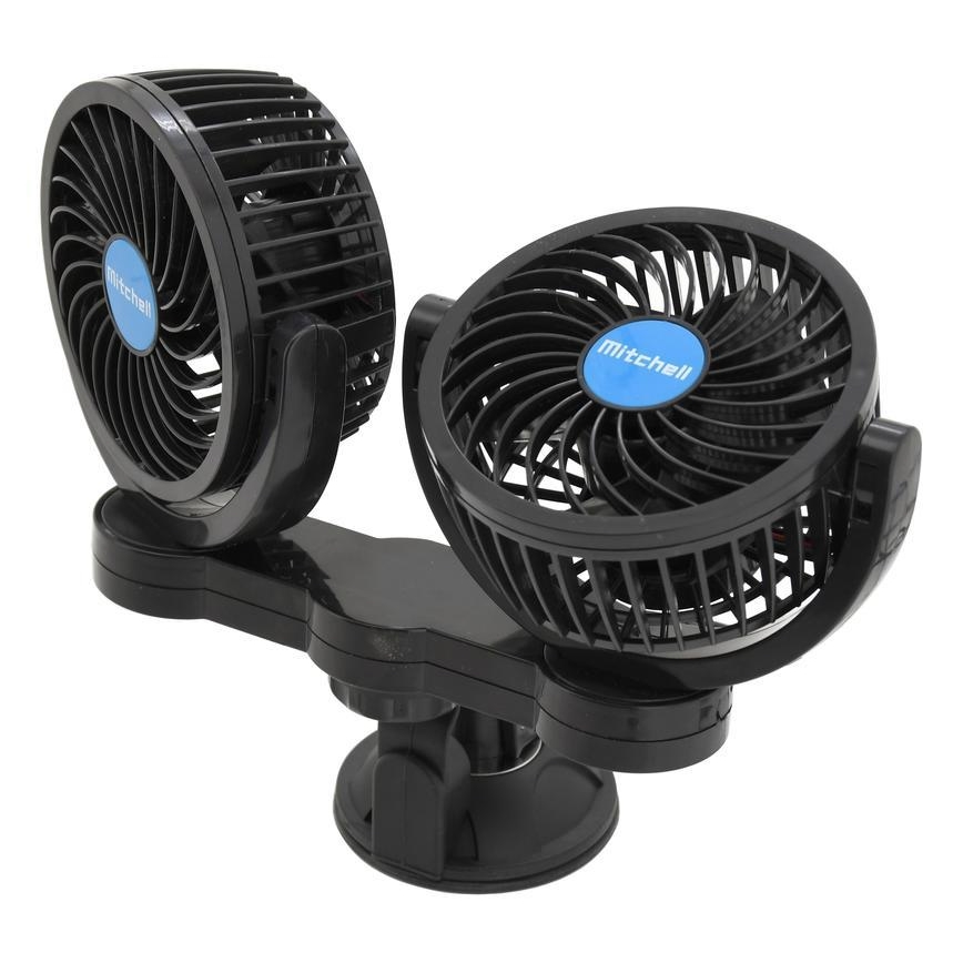 Ventilatore per auto con ventosa 7W/12V nero