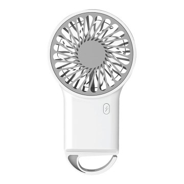 Ventilatore tascabile ricaricabile 3W/5V 300 mAh bianco