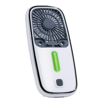 Ventilatore tascabile ricaricabile LED RGB con effetto nebbia, 3,7 V 1200 mAh