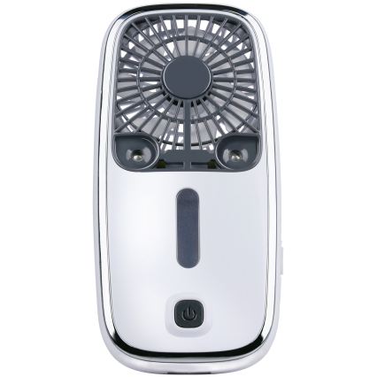 Ventilatore tascabile ricaricabile LED RGB con effetto nebbia, 3,7 V 1200 mAh
