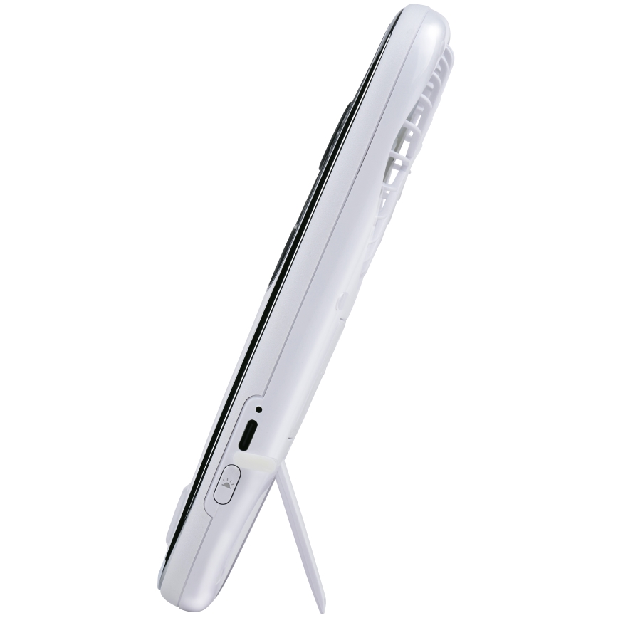 Ventilatore tascabile ricaricabile LED RGB con effetto nebbia, 3,7 V 1200 mAh