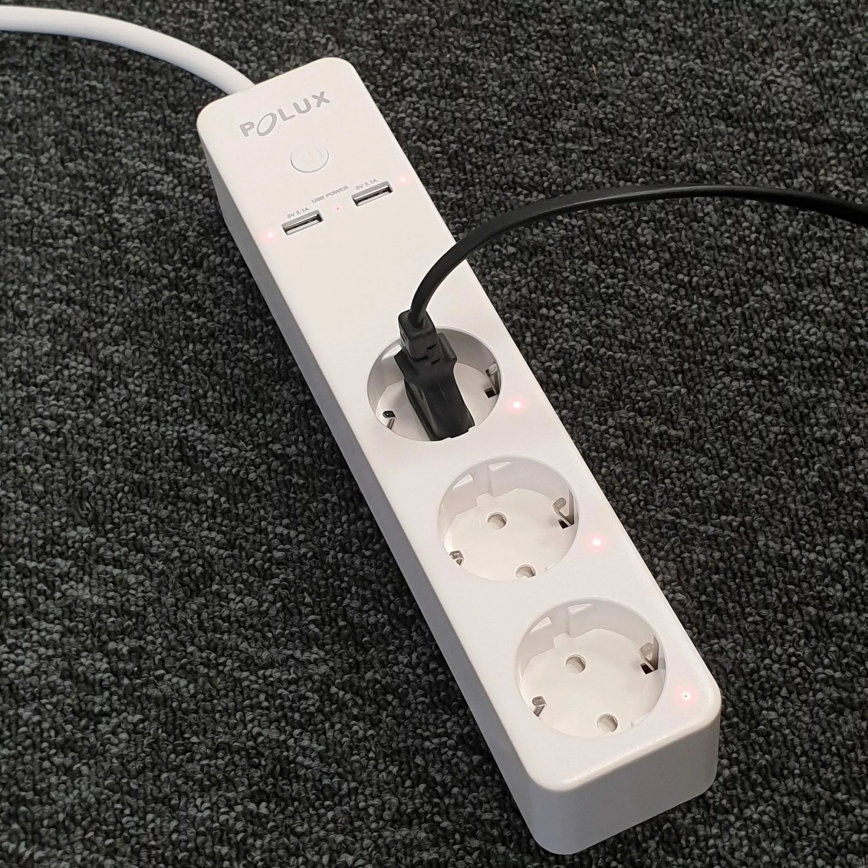 Verlängerungskabel SMART mit Schalter 1,5m + 2xUSB/Wi-Fi Tuya SCHUKO