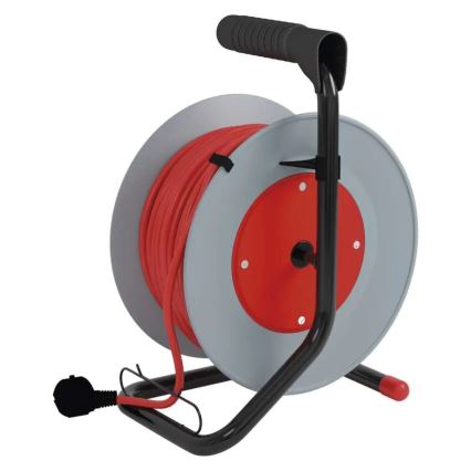 Verlängerungskabeltrommel 4Z 15m rot/grau