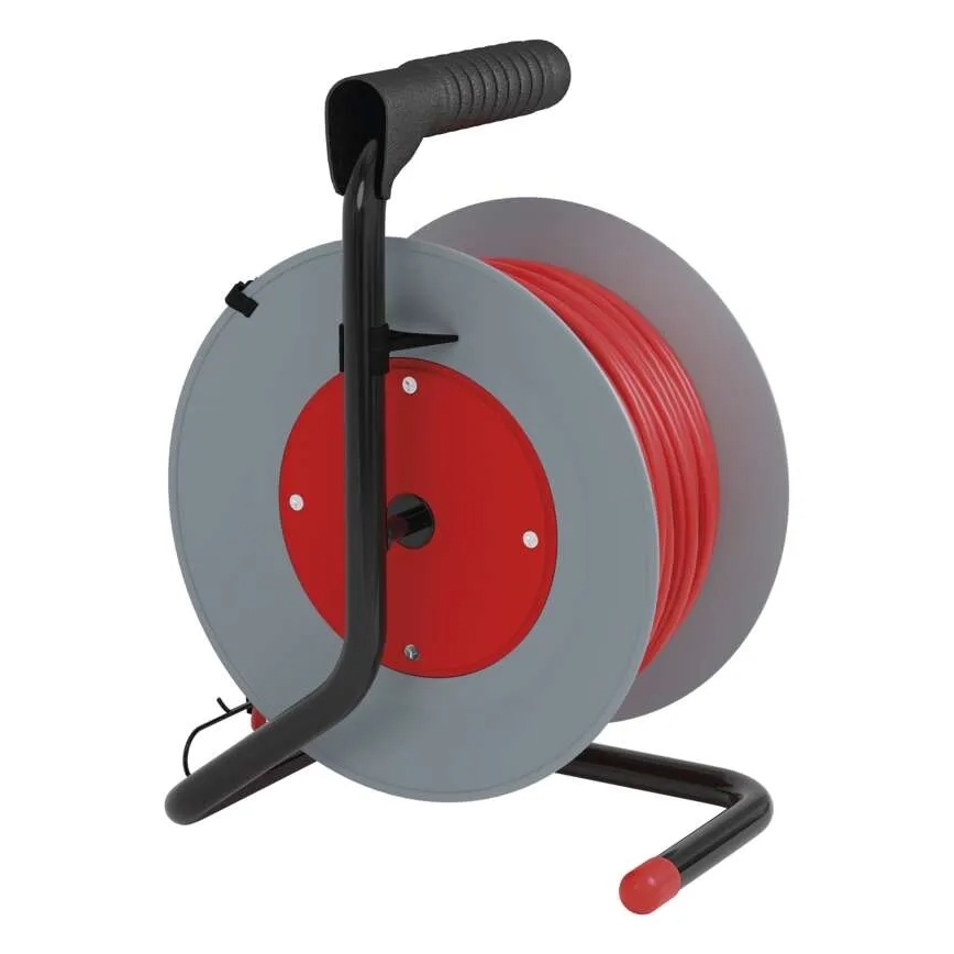 Verlängerungskabeltrommel 4Z 15m rot/grau