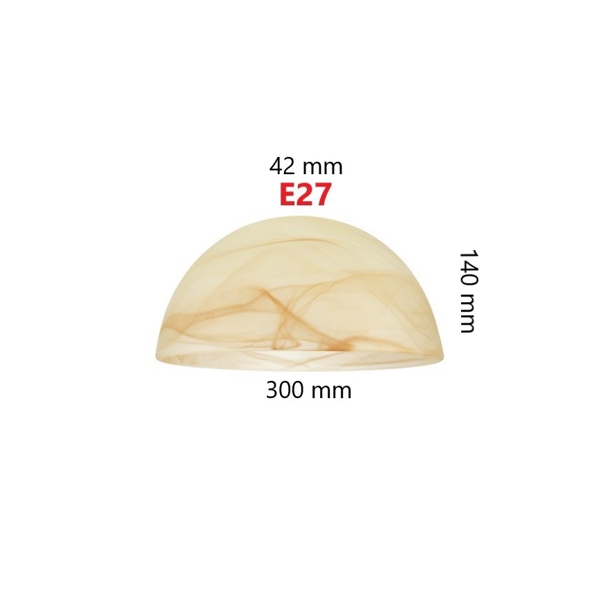 Verre de rechange pour lustre E27 diamètre 300x140 mm