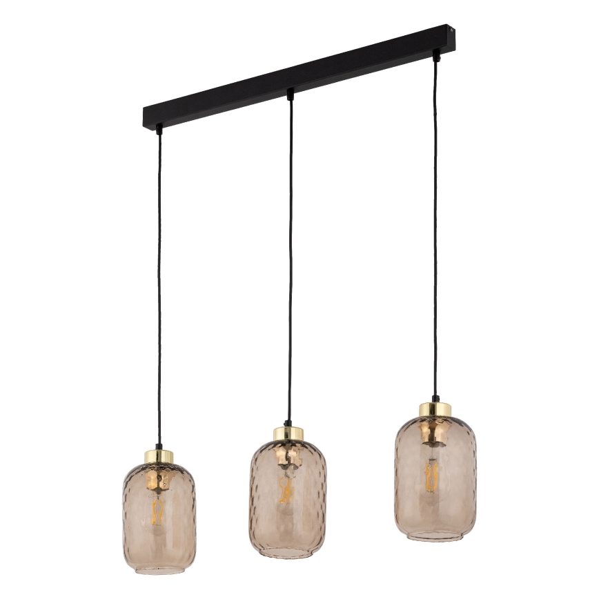 Verre de rechange pour lustre et applique murale PESCARA E27 Ø 14 cm brun fumé