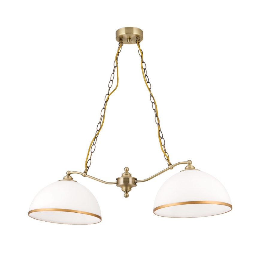 Verre de rechange pour suspension et lampadaire OLD LAMP E27 d. 30 cm blanc/doré
