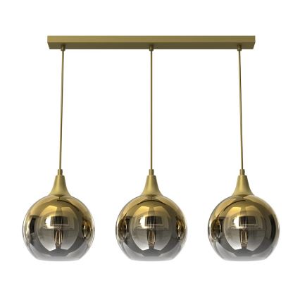 Verre de rechange pour suspension MONTE E27 d. 20 cm doré/fumé