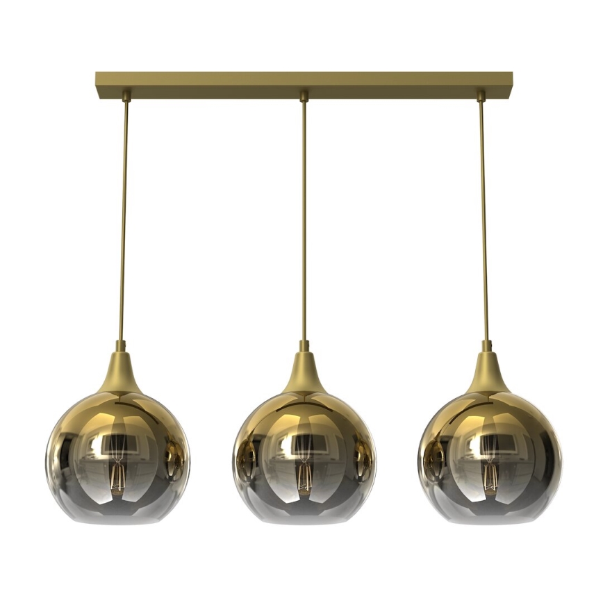 Verre de rechange pour suspension MONTE E27 d. 20 cm doré/fumé