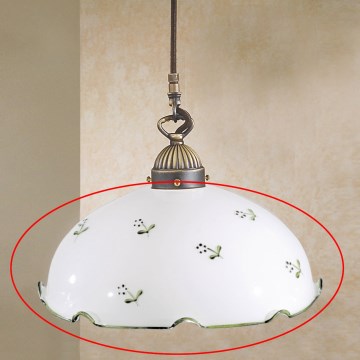 Verre de rechange universel NONNA E27 Ø 20 cm blanc/vert