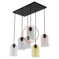 Verre de remplacement pour lustre E27, Ø 14 cm, vert fumé