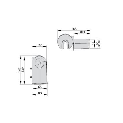 Verstellbare Halterung für Straßenlaterne IP44 Ø 53–60 mm, grau