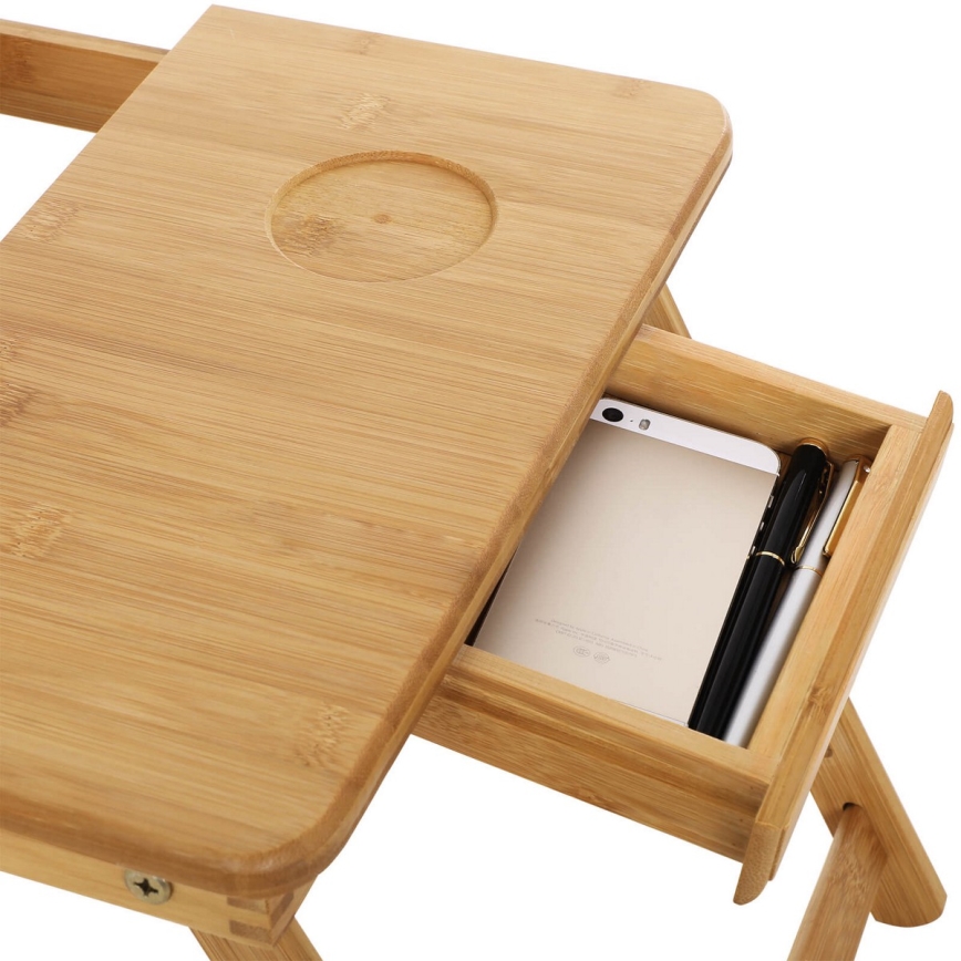 Verstellbarer Laptop-Tisch fürs Bett LAT, Braun