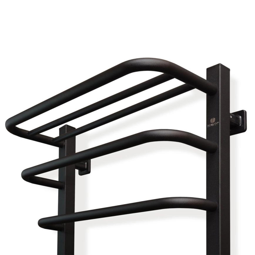 Vertaduro - Elektrischer Handtuchwärmer mit Thermostat DOR 155W/230V 80x48 cm IP44 schwarz links